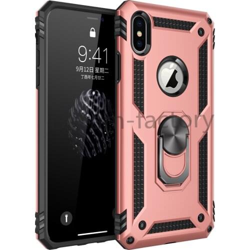 500PCS Dual Layer Ring Holder Magnetic Car Holder Shockproof Armor Case Cover for iPhone 11 Pro Max 6 6s 7 8 Plus X Xs Max Xr
