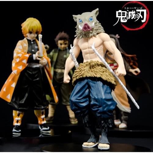 Anime 16cm Demon Slayer Kimetsu No Yaiba Figure Kamado Tanjirou Action Figure Agatsuma Zenitsu Nezuko Warrior Pvc Model Toys
