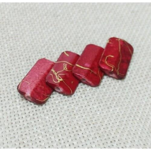 Red rectangle shape earrings findings tassels long necklace Acrylic end beads filigree connector Headband bowknot kit bohemia