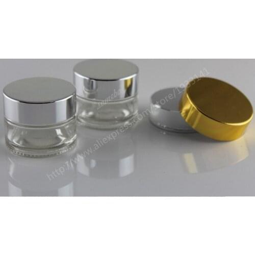 Hot sale 300pcs/lot 5G Empty Glass Jar With lids. 5cc Clear Glass Container, 5ml Glass Container ,Glass Jar