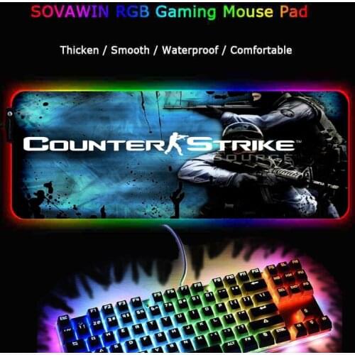 XGZ Gaming Mouse Pad RGB Large Gamer Mousepad USB LED Lighting Backlit Computer Mat Rubber Keyboard Desk for CSGO