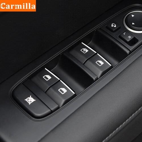 Carmilla 7Pcs/Set Car Windows Lifter Buttons Cover Trim for Kia Sportage 3 R 2011 - 2015 Accessories Window Lift Switch Sticker