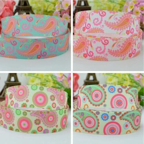 10 Yards 22mm 7/8" Pretty Flowers Girls Printed grosgrain ribbon hair bow Headwear DIY hair accessories retail B0929