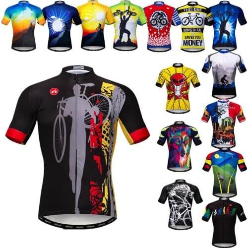 Summer Mens Cycling Jersey 2021MTB Uniform Mountain Bike Clothing Quick Dry Bicycle Clothes Short Maillot