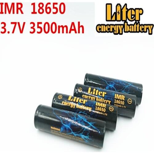 Liter energy battery IMR18650 6PCS 3500MAH 3.7V 4.8A 18650 Rechargeable battery use battery core for Flashlight