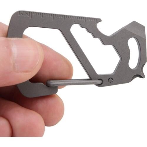 Multifunctional Gadget Quick Hanging Key Carabiner Outdoor Titanium Alloy Key Survival Carabiner Outdoor