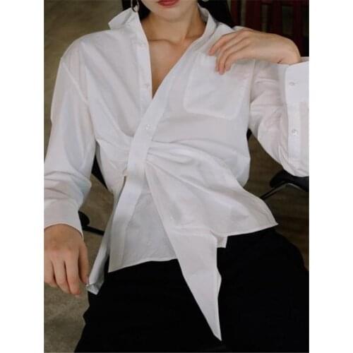 AEL Fashion Ties Women White Shirt Summer Hight Quality Clothing 2018