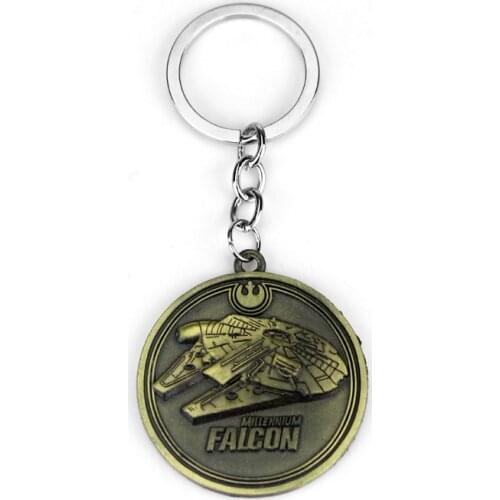 Fashion Star Wars Spaceship Keychain Cool Falcon Keyrings Alloy Pendant Keyring Man Jewelry Accessor
