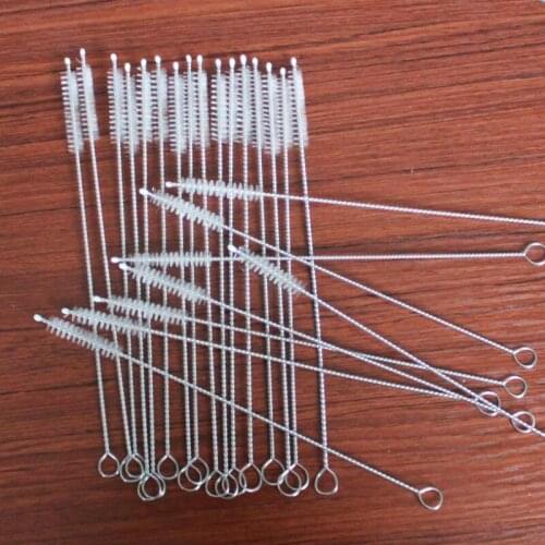 New Stainless Steel Cleaning Brush Scrub Repair Cleaning Rod Poker Portable Finger Ring Hook For Bong Smoking Pipe Tool LX9284