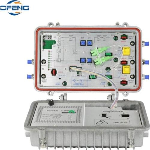 Cable TV AGC OR719 Four Outputs Way Path Optical Node Outdoor / Optical Node Receiver