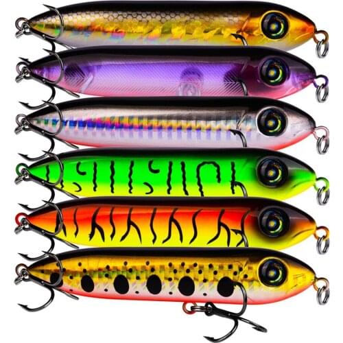 1pcs Snake Head Pencil Bait 8 Colors 10cm/11.5g Fishing lure Floating Crankbait Sea Bass Pike Topwater 3D Eyes Plastic Wobbler