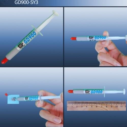 Net Weight 1/3/7/15/30 Grams Syringe Packaging Gray GD900 Thermal Conductive Grease Paste Plaster CPU Heat Sink Commpound SSY