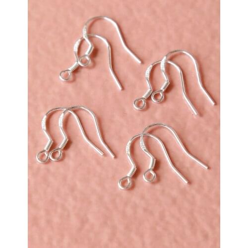 With Logo) 925 Silver DIY Earrings Accessories Handmade Ear Ring Ear Pin Handmade Ornament Sterling Silver Material