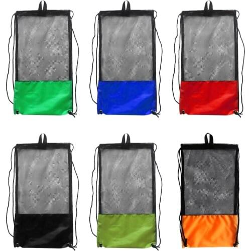 Mesh Drawstring Equipment Bag for Swimming SCUBA Diving Snorkeling 29'' x 13'' Heavy Duty