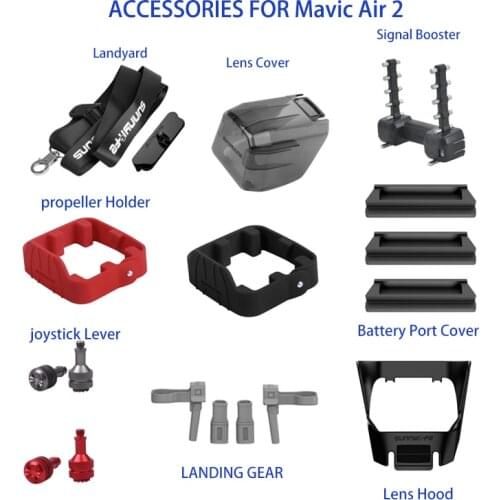 Landing Gear Lens Hood Props Holder Joysticks Lever Protective Cover Controller Strap For DJI Mavic Air 2 Drone Accessories