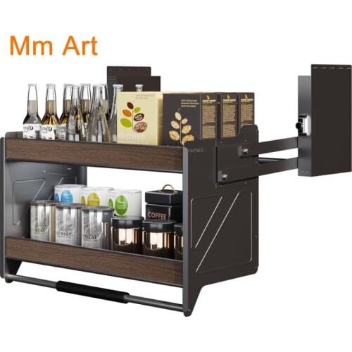 Cabinet Aluminum Alloy Wall Cupboard Lifting Basket Door Double-Layer Drop-down Type