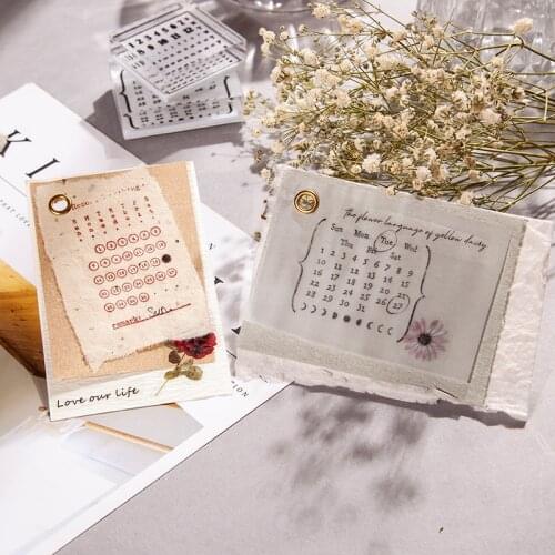 Vintage Timeline Life Record Stamp DIY Acrylic Rubber Stamps For Scrapbooking Stationery Scrapbooking Standard Stamp