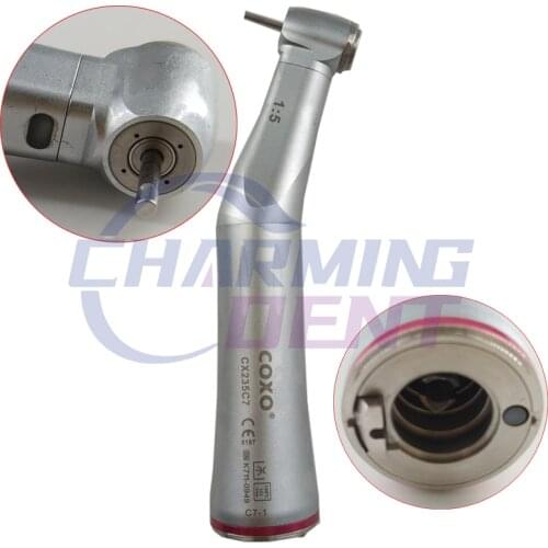 Dental Low Speed Contra Angle Handpiece COXO 1:5 Increasing Speed Polishing Drills with LED forElectric Contra Angle Handpiec