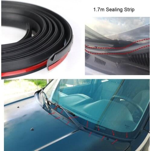 1.7meters Rubber Seal Strips Car Front Windshield Panel Sealed Trim Moulding Strip