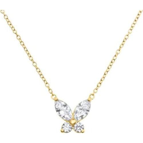 CANNER 925 Sterling Silver Butterfly Necklace For Women Chain Necklace The Diamond Choker Jewelry Accessories Jewelry Naszyjnik