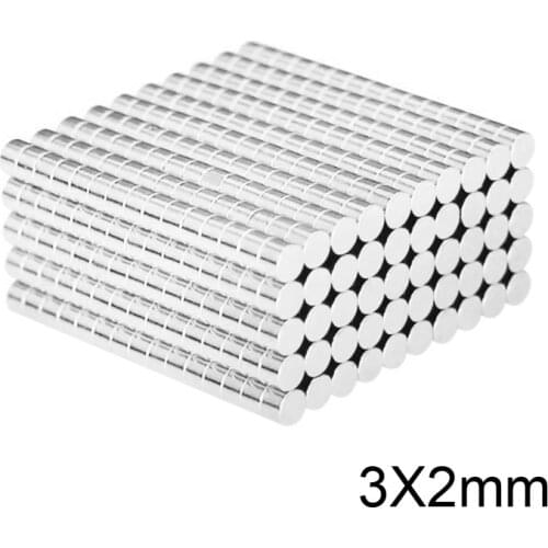 100~5000pcs 3x2 Search Minor Diameter Magnet 3mm x 2mm Bulk Small Round Magnets 3x2mm Neodymium Disc Magnets 3*2 Strong Magnet