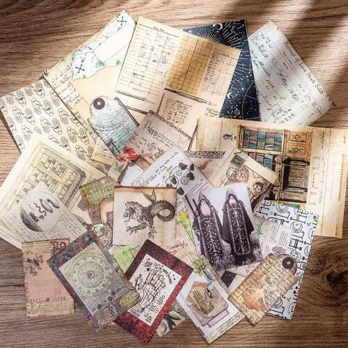 38PCS Vintage Mixed Material Package DIY Scrapbooking Junk Journal Base Collage Gift Wrapping Decorative