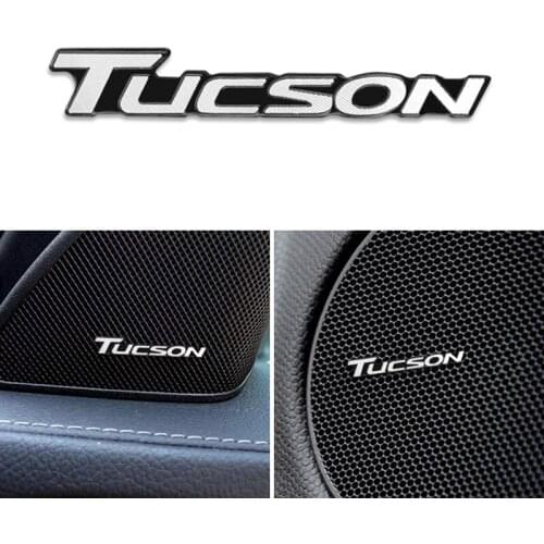 4pcs Car-styling car audio decorate fit For Hyundai Tucson Solaris I30 Creta Ix35 I40 IX20 Audio Speaker Badge sticker Emblem