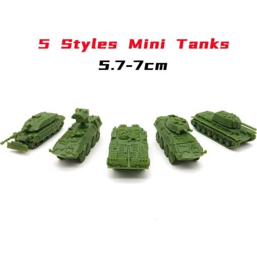 5pcs/lot Mini Tank Assembly Military Vehicle Sand Table Model Toy