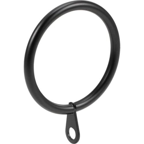 Uxcell 7Pcs Curtain Rings Metal 38mm Inner Dia Drapery Ring for Curtain Rods Black for Holding Curtains and Window Curtains