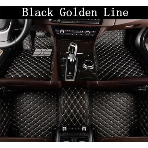 Car 3D Luxury Leather Car Floor Mats For 08-11 Toyota Yaris 2008 2009 2010 2011 EMS Free shipping