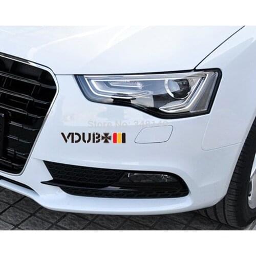 Car Accessories VDUB Cross Germany Flag Sticker Reflective Car Stickers and Decals for Audi Volkswagen GolfGTI Sagitar Scirocco
