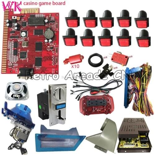 Casino Slot machine Multigame 7X in 1 diy kit game pcb Red board motherBoard 7 in 1 poker games Gambling learning Machine