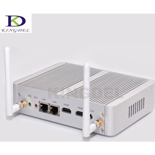 Kingdel Business Mini PC HTPC Intel Celeron N3150 Quad Core 8GB RAM 256GB SSD Windows 10 wifi Dual LAN Dual HDMI Fanless Desktop