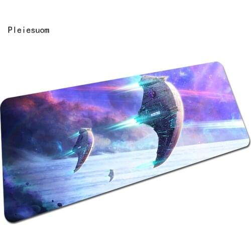 Spaceship pad mouse Cityscape gamer mouse pad 700x400x2mm padmouse big Space Shuttle mousepad ergonomic gadget office desk mats