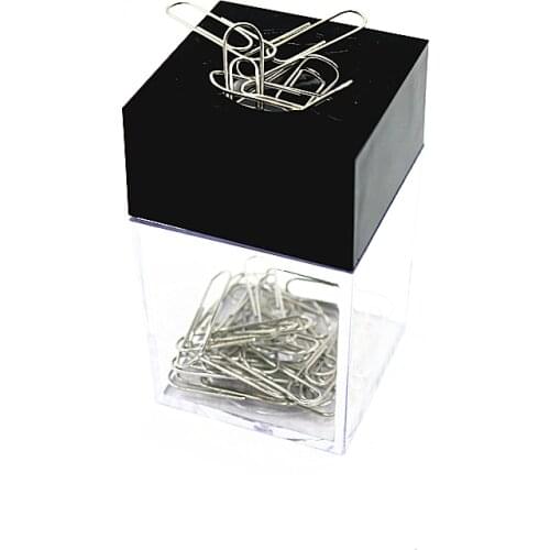 Square Paper Clip Case Paper Clip Recycling Cartridge Magnetic Black Paper Clip Holder Office Supplies Porta Clips Dispensador