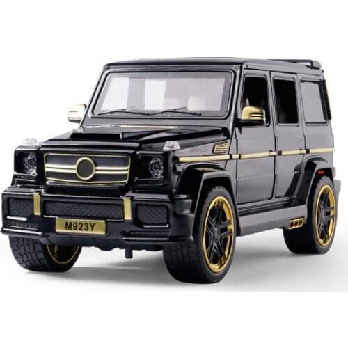 Hot 1:24 scale wheels diecast car Benz brab suv metal model G65 with light and sound pull back toys collection for gifts