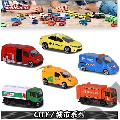 Majorette 1/64 CITY Series MAN, Renault, Mercedes Benz Porsche Car Hot Pop Kids Toys Motor Vehicle Diecast Metal Model