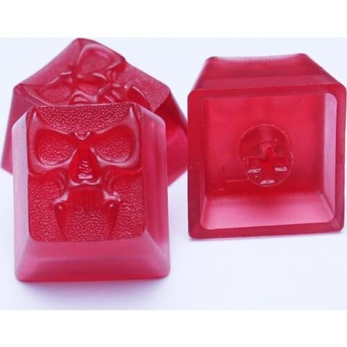 Red ESC Resin Skeleton Head Skull Artisan Keycap For Custom Cherry MX Mechanical keyboard