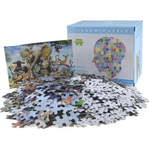MINI Jigsaw Puzzle 1000 Pieces Puzzle Game Wooden Assembling Puzzles for Adults Puzzle Toys Kids Children Educational Toys