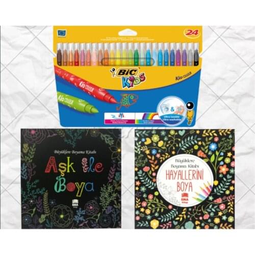 Mandala Painting Set-2 Book For Grown-ups And 24 Felt Pen