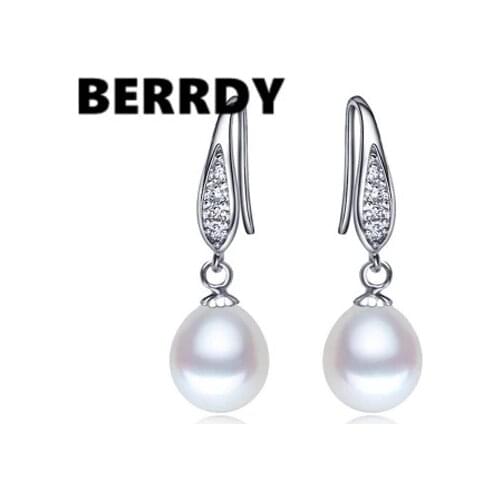 REAL PEARL Freshwater Pearl Earrings Fashion Drop Earrings Ladys Female Pearl Jewelry