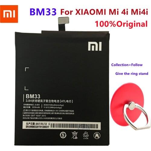 Xiao Mi BM33 Phone battery For XIaomi Mi4i Battery Mi 4i M4i cell phone battery 3120mAh