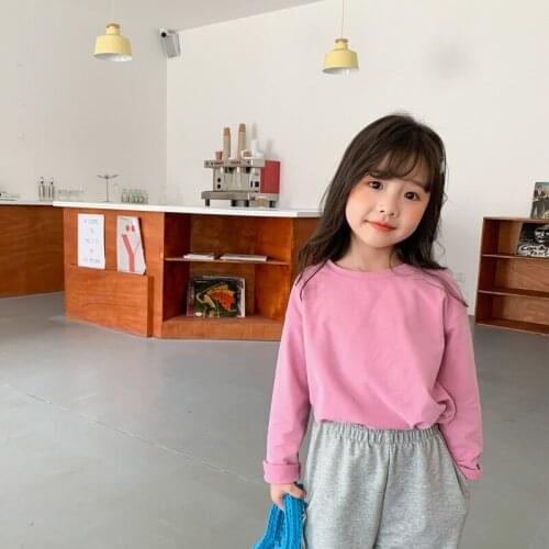 2-8T Toddler Kid Baby Girl Clothes Spring Loose Top Casual T Shirt Elegant Long Sleeve Cotton Stretch tshirt Infant Tee Outfit