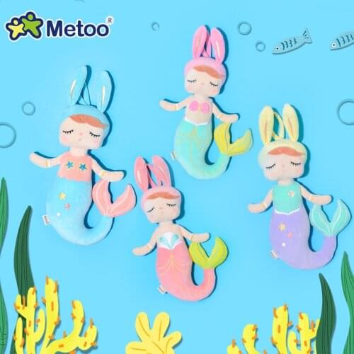 Metoo Plush Toys Angela Mermaid Dolls Dreaming Girl Plush Rabbit Stuffed Gift Toys for Kids