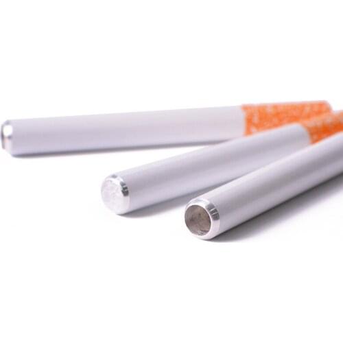 8*78mm Mini Portable Metal Aluminum Smoking Pipe Pocket Smoke Pipes Cigarette Shape Tobacco Pipe Smoking Men Gift