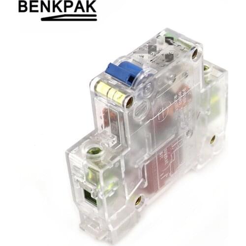 DZ47-63 1P DC 6A 10A 16A 20A 25A 32A 40A 50A 63A transparent DC250V Mini Circuit breaker