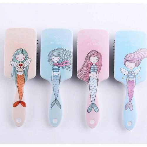 Mermaid Cartoon Hair Brush Gentle Anti-static Brush Comb Hairdressing And Smooth Hair Air Cushion Comb Big Board Comb