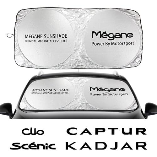 Car Windshield Sunshades Sun Shade Cover Front Window Visors For Renault Megane Clio Captur Kadjar Scenic Laguna Zoe Accessories