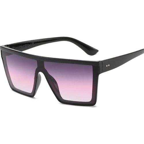 Fashion Square Sunglasses Women Oversized Plastic Frame Sun Glasses Male Female Brand Designer Ocean Mirror Gafas De Sol