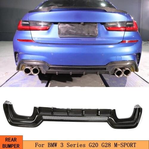 Carbon Fiber spoiler For BMW 3 Series G20 G28 2019-2020 M-Sport Rear Bumper Lip Diffuser Spoiler Body Kit Car Accessories
